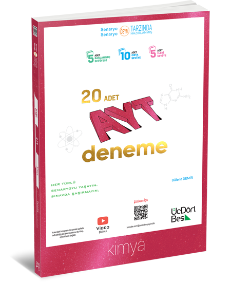 Üç Dört Beş Yayıncılık AYT 20 li Kimya Deneme