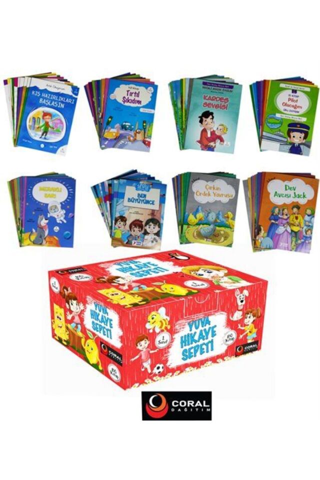 1.sınıf Yuva Hikaye Sepeti (RENKLİ RESİMLİ 80 KİTAPLIK OKUMAYI ÖĞRENDİM SETİ)