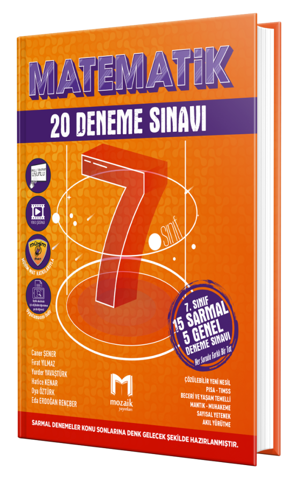 Mozaik Yayınları 7.Sınıf Matematik 20'Li Deneme Sınavı