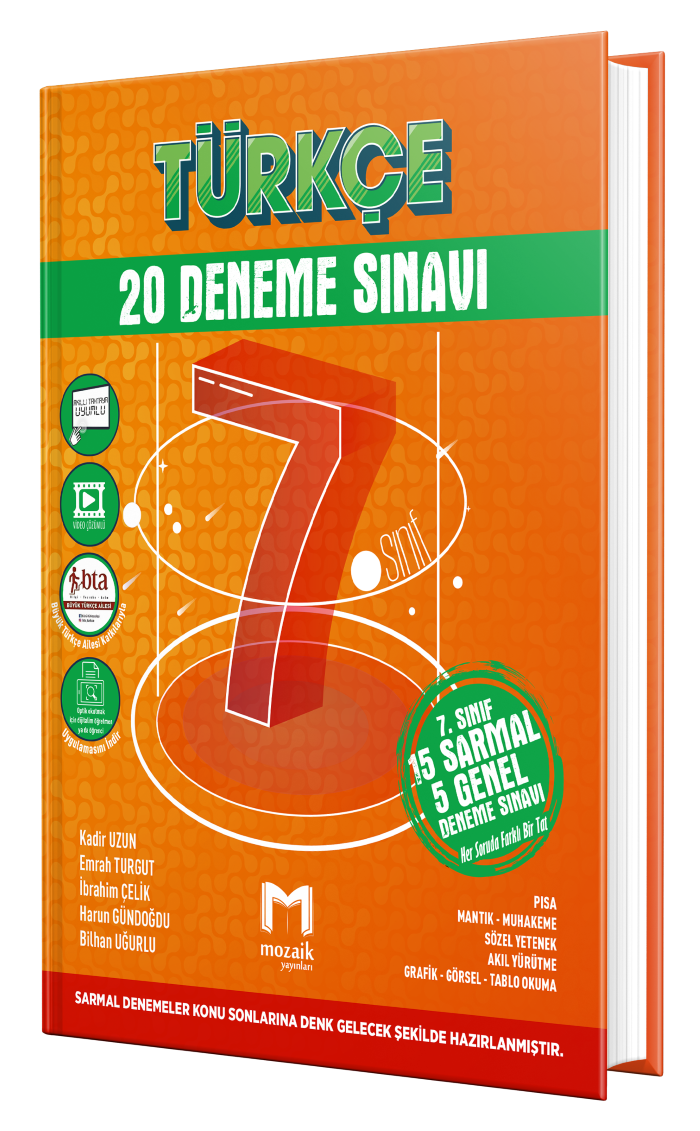Mozaik Yayınları 7.Sınıf Türkçe 20'Li Deneme Sınavı