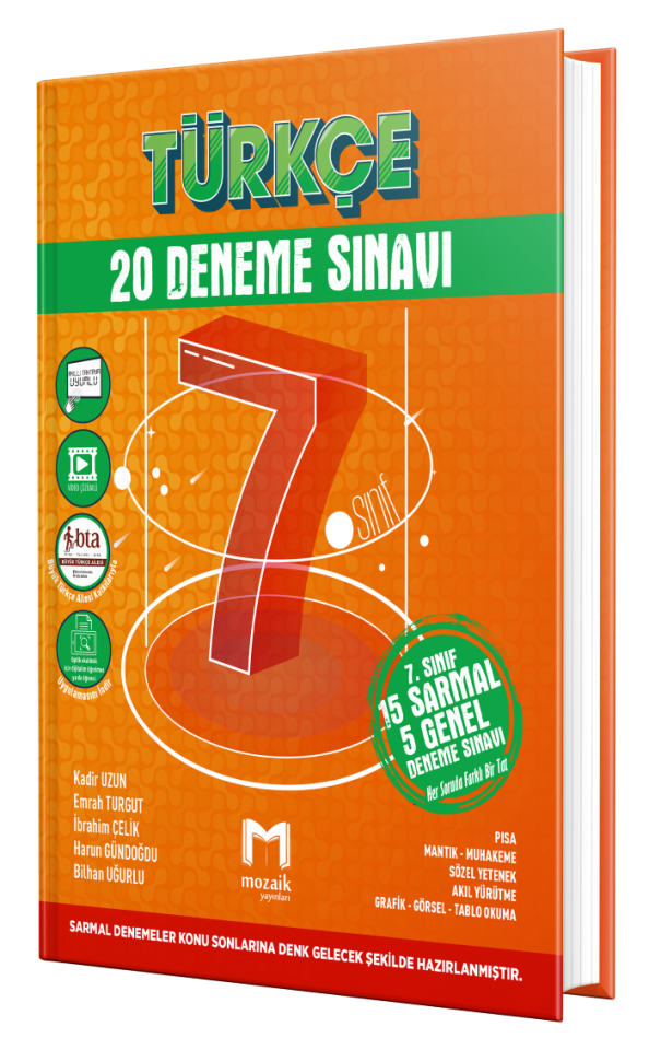 Mozaik Yayınları 7.Sınıf Türkçe 20'Li Deneme Sınavı