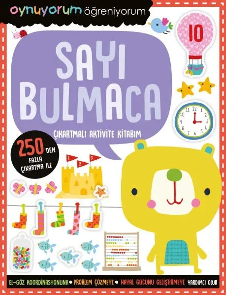 İndigo Çocuk Oynuyorum Öğreniyorum Çıkartmalı Aktivite Kitabım - Sayı Bulmaca