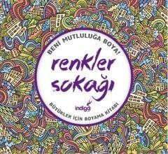 İndigo Kitap Renkler Sokağı - Yetişkinler İçin Boyama