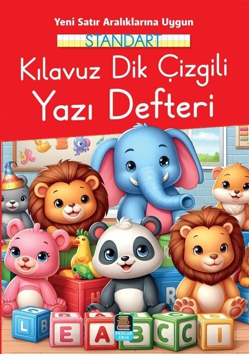 2027 Mercan Okul Yayınları Standart Kılavuz Dik Çizgili Yazı Defteri 19x27 Ebat Yeni Satır Aralıklarına Uygun