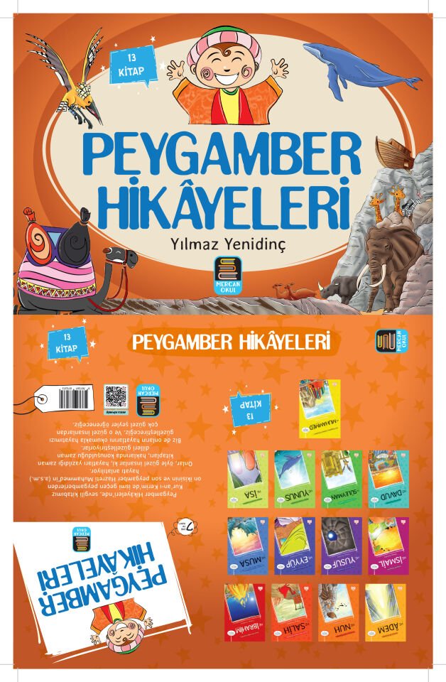 Mercan Okul Peygamber Hikayeleri Serisi 13 Kitap Takım 7+ Yaş Renkli Resimli
