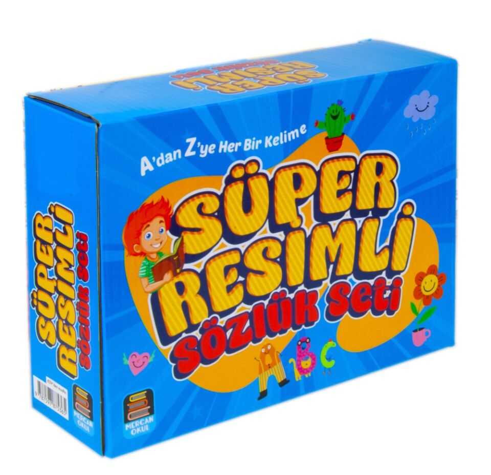 Mercan Okul  Süper Resimli Sözlük Seti Resimli Türkçe, Resimli İngilizce Resimli Atasözleri Ve Deyimler Sözlüğü 3 Kitap Set