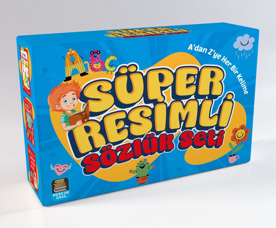 Mercan Okul  Süper Resimli Sözlük Seti Resimli Türkçe, Resimli İngilizce Resimli Atasözleri Ve Deyimler Sözlüğü 3 Kitap Set