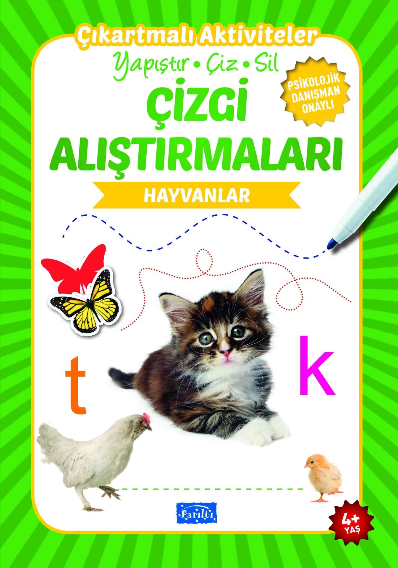 Parıltı Yayıncılık  Çizgi Alıştırmaları Hayvanlar 4+Yaş