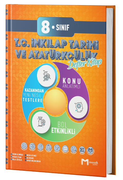 Mozaik Yayınları 8.Sınıf T.C. İnkılap Tarihi ve Atatürkçülük Defter Kitap
