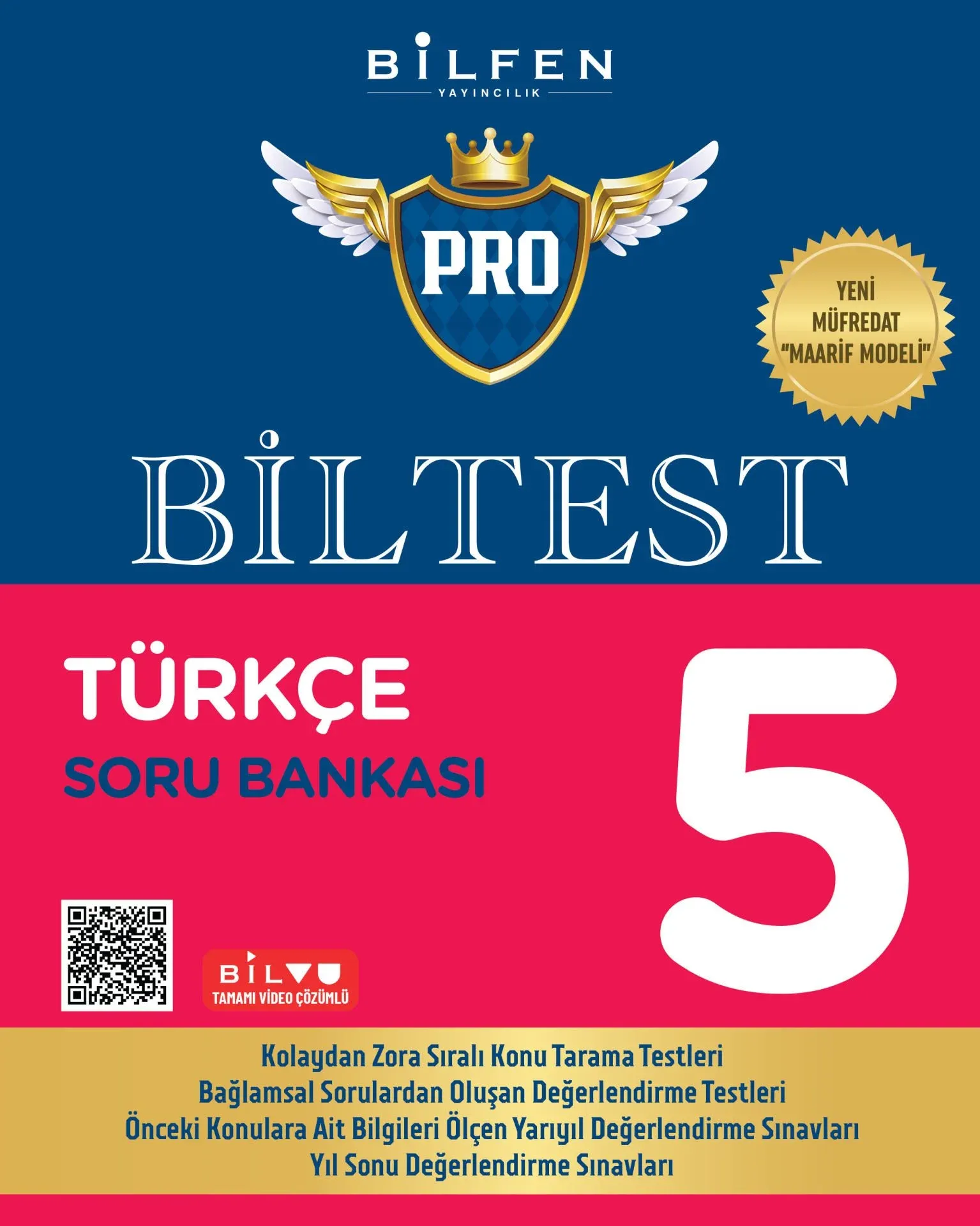 Bilfen Yayıncılık 5. Sınıf Biltest Pro Türkçe Soru Bankası  Yeni Müfredat 2026