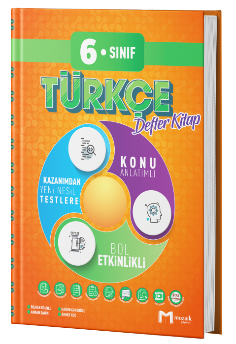 Mozaik Yayınları 6.Sınıf Türkçe Defter Kitap