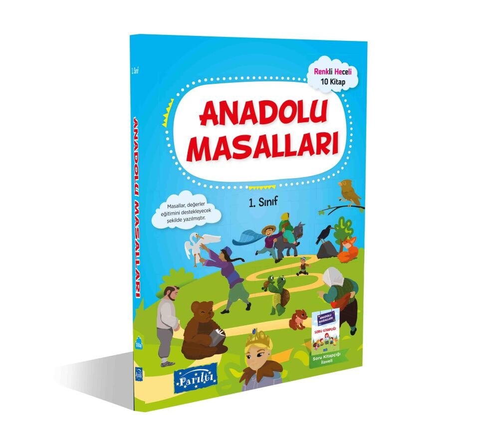 Parıltı Yayıncılık 1 Sınıf  Anadolu Masalları 10 Kitap Renkli Heceli