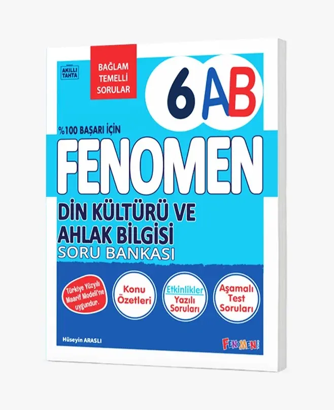 2027 Fenomen Yayıncılık 6.Sınıf Din Kültürü Ve Ahlak Bilgisi Konu Özetli Soru Bankası (A-B) Bağlam Temelli Sorular