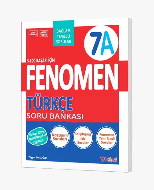 2027 Fenomen Yayınları 7.Sınıf Türkçe A Soru Bankası Bağlam Temelli Sorular