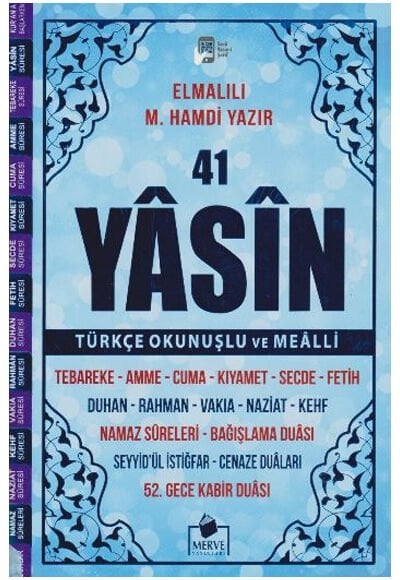 Merve Yayınevi 41 Yasin Çanta Boy Türkçe Okunuşlu ve Mealli (Kod 39)