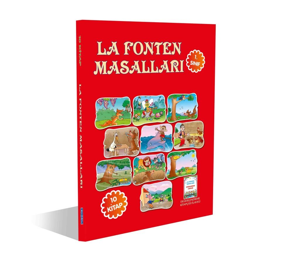 Parıltı Yayıncılık  1 Sınıf Lafonten Masalları Renkli Resimli 10 Kitap Set