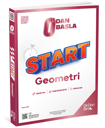2027 Üç Dört Beş Yayınları 0'Dan Başla Start Geometri Soru Bankası - GÜNCEL BASKI