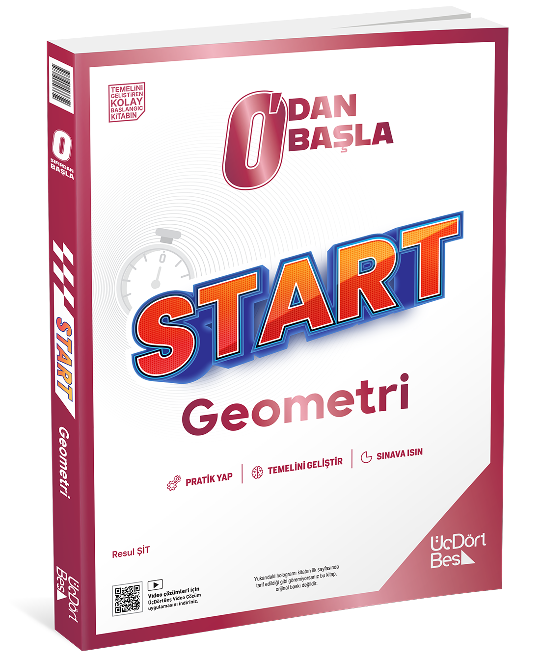 2027 Üç Dört Beş Yayınları 0'Dan Başla Start Geometri Soru Bankası - GÜNCEL BASKI