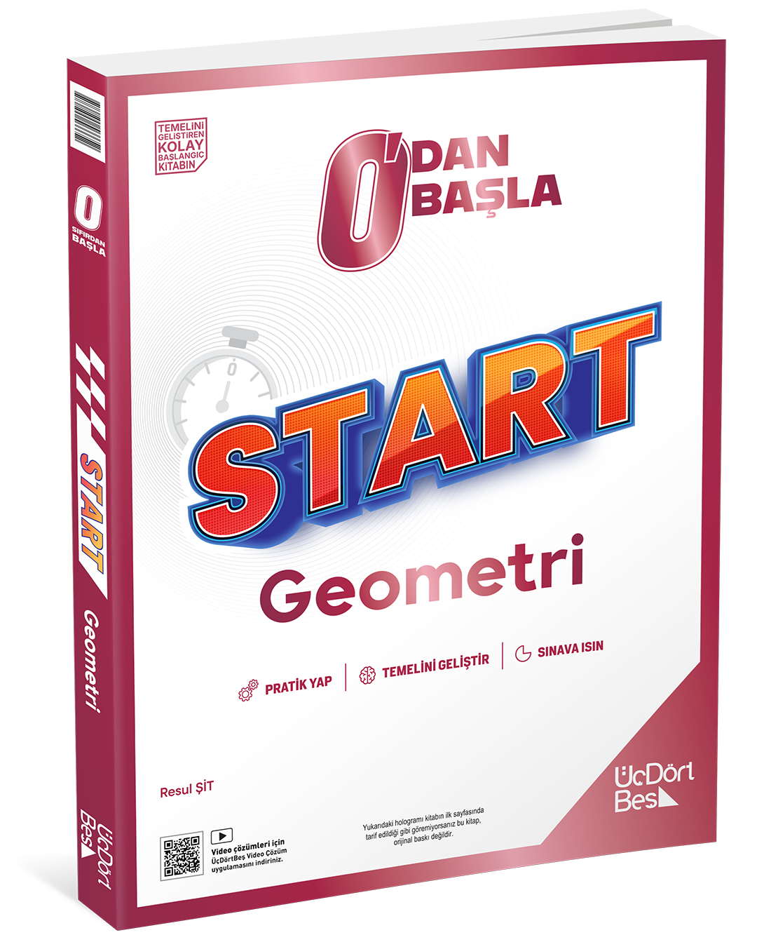 2027 Üç Dört Beş Yayınları 0'Dan Başla Start Geometri Soru Bankası - GÜNCEL BASKI