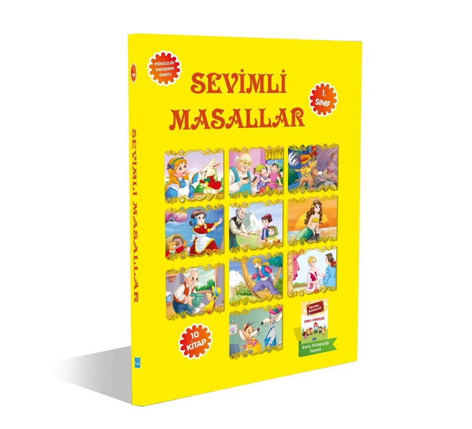Parıltı Yayıncılık 1.Sınıf Sevimli Masallar Serisi 10 Kitap Set Renkli Resimli