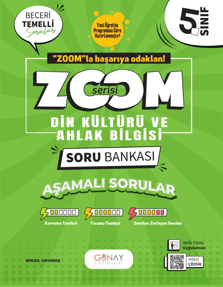 2026 Günay Yayınları 5.Sınıf Zoom Din Kültürü Ve Ahlak Bilgisi Soru Bankası