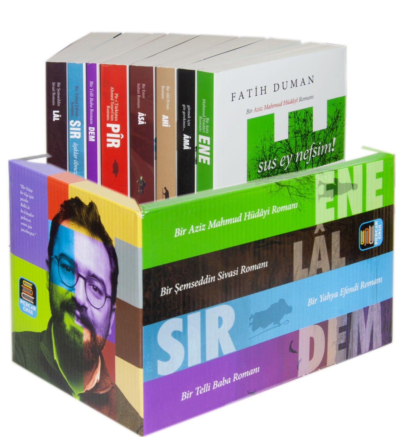 Mercan Okul  Fatih Duman Romanları Ene Dem Sır Pir Ahi Asa Lal Ama 8 Kitap Kutulu