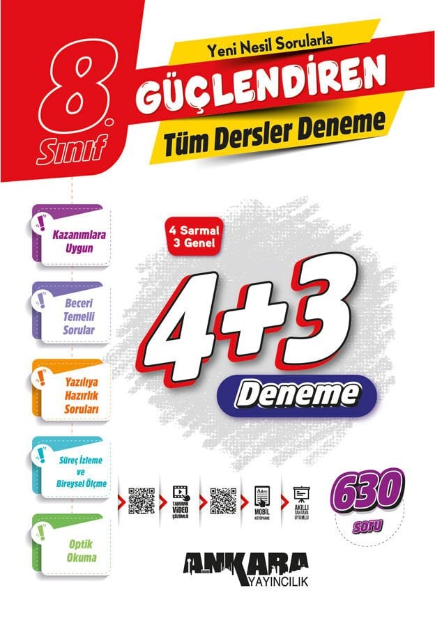 2027 Ankara Yayıncılık 8. Sınıf Tüm Dersler Güçlendiren Denemeleri