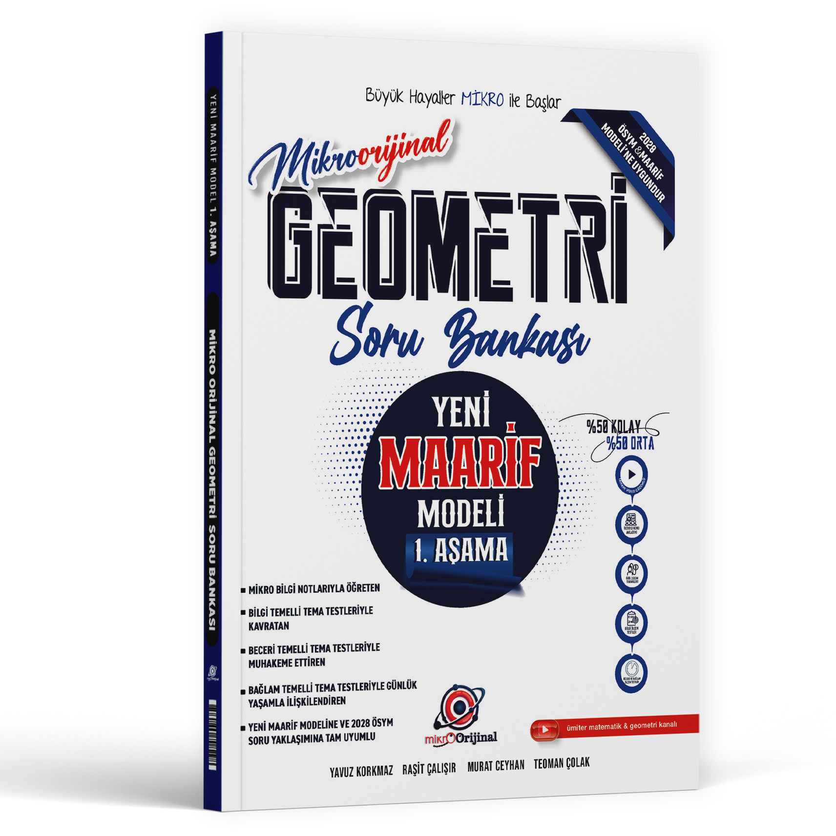 2027 Orijinal Yayınları Tyt Geometri Mikro Orijinal Maarif Model 1.Aşama Soru Bankası