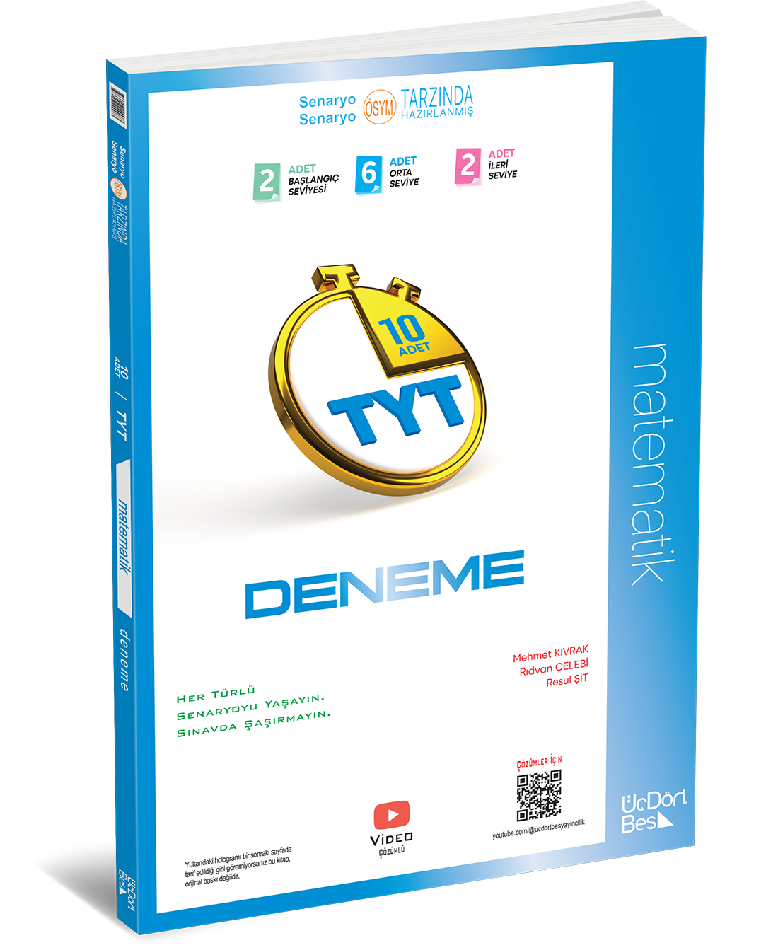 Üç Dört Beş Yayıncılık TYT Matematik 10 lu Deneme