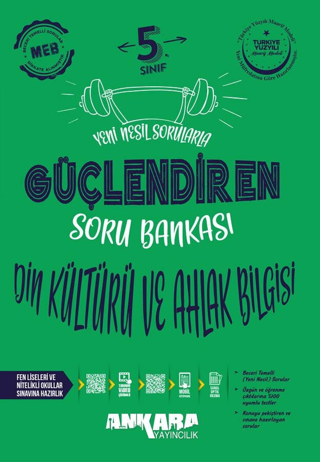 Ankara Yayıncılık 5.Sınıf Güçlendiren Din Kültürü Ve Ahlak Bilgisi Soru Bankası