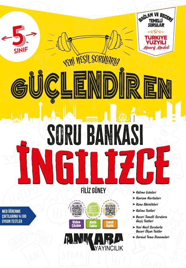 2027 Ankara Yayıncılık 5.Sınıf Güçlendiren İngilizce Soru Bankası