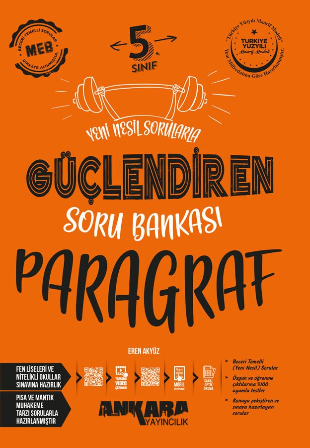 Ankara Yayıncılık 5.Sınıf Güçlendiren Paragraf Soru Bankası