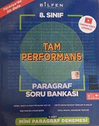 Bilfen Yayıncılık 8.Sınıf Tam Performans Paragraf Soru Bankası