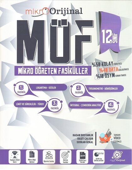 2026 Orijinal Yayınları 12.Sınıf Matematik Mikro Möf Fasikül Seti