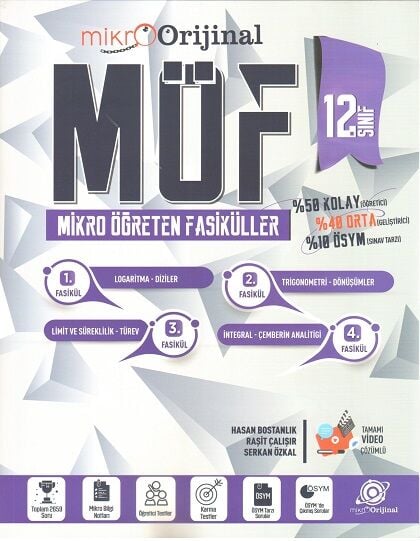 2026 Orijinal Yayınları 12.Sınıf Matematik Mikro Möf Fasikül Seti