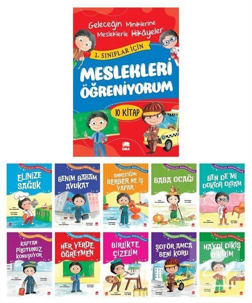 Ema Kitap 1.Sınıf Meslekleri Öğreniyorum B.Boy (10 Kitap)