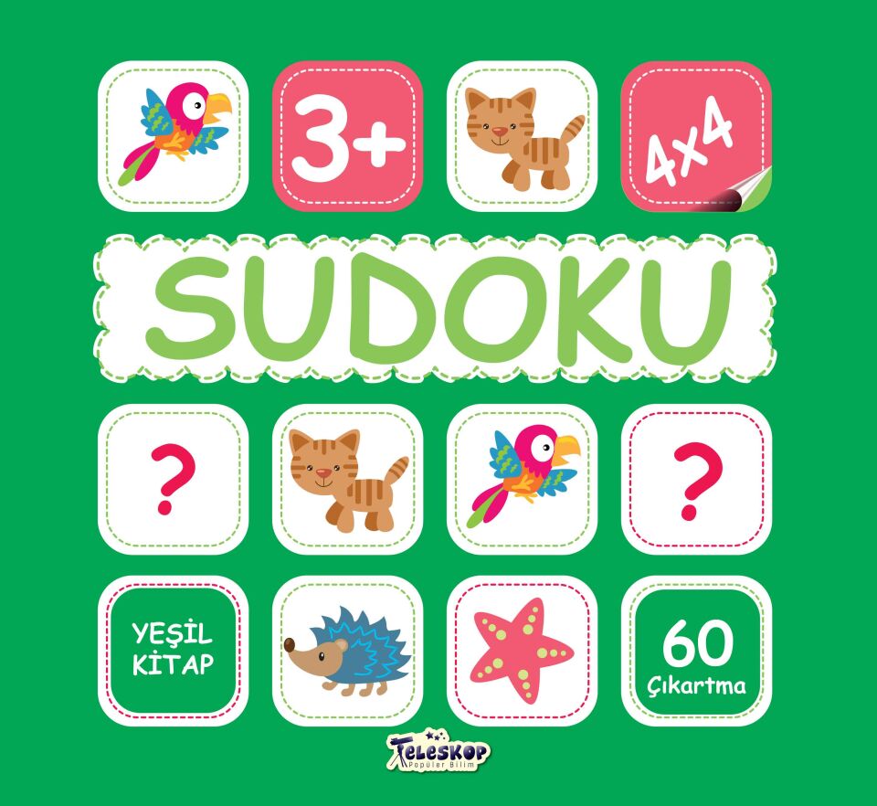 Teleskop Sudoku 5X5 Yeşil Kitap 3+Yaş