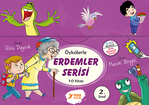 Yuva Yayınları 2.Sınıf Erdemler Serisi Kutulu Set  + Soru Kitapçığı 10 Kitap