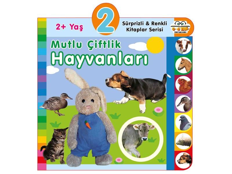 0-6 Yaş Yayınları Süprizli Renkli Kitaplar  Mutlu Çiftlik Hayvanları 2+Yaş