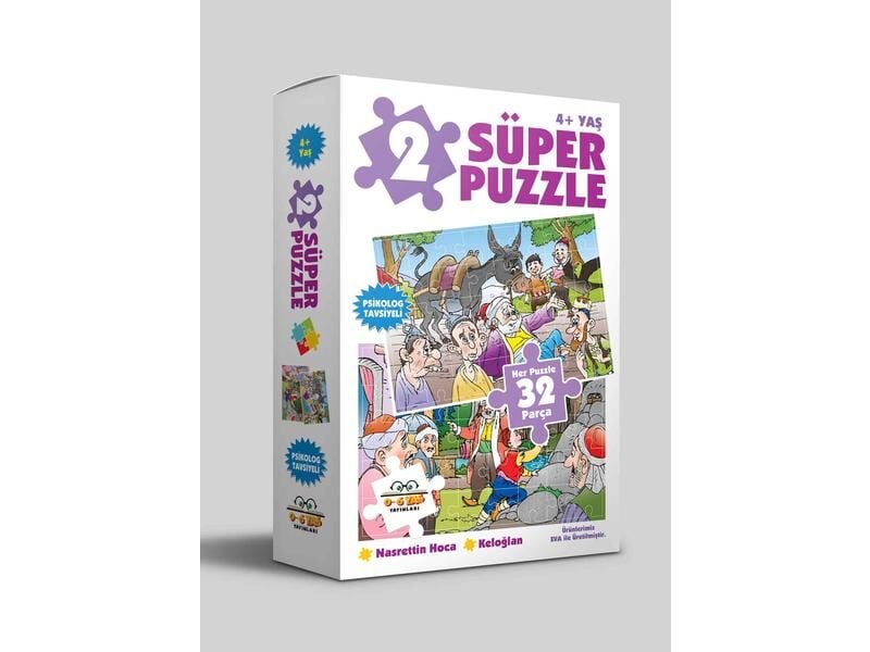 0-6 Yaş Yayınları 2 Süper Puzzle Nasrettin Hoca  Keloğlan