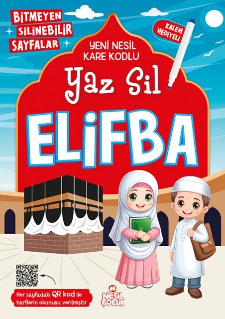 Nesil Çocuk Yayınları Yeni Nesil Kare Kodlu Yaz Sil Elifba Kalem Hediyeli