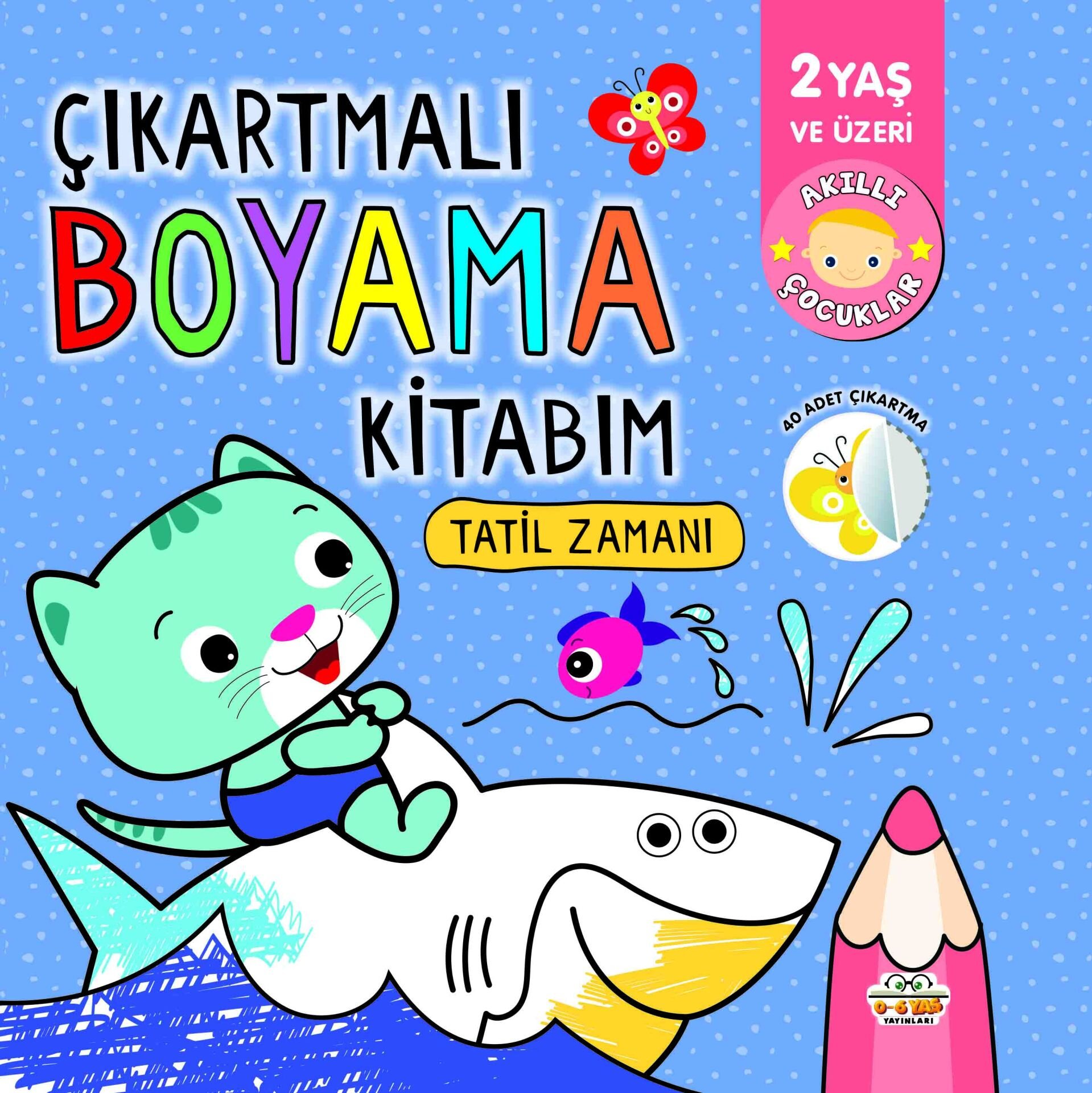0-6 Yaş Yayınları Çıkartmalı Boyama Kitabım Tatil Zamanı