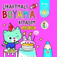 0-6 Yaş Yayınları Çıkartmalı Boyama Kitabım Doğum Günü