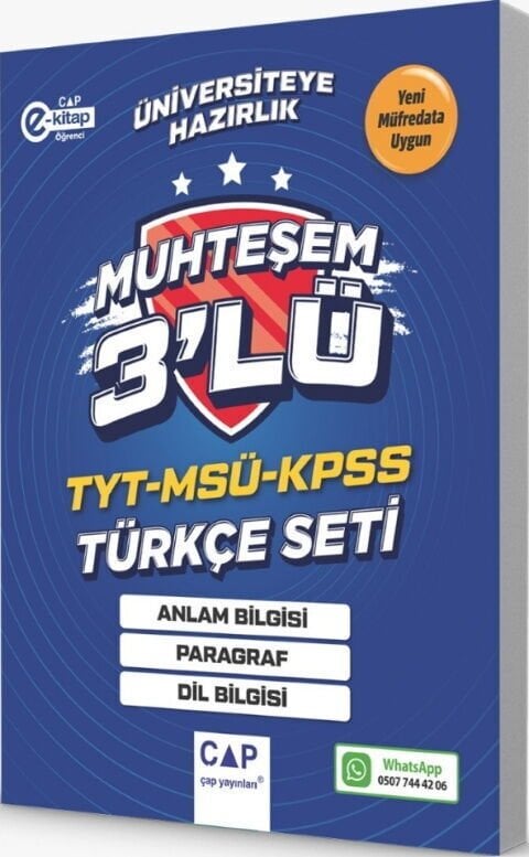 Çap Yayınları TYT AYT Muhteşem 3Lü Türkçe Seti TYT-MSÜ-KPSS 2026