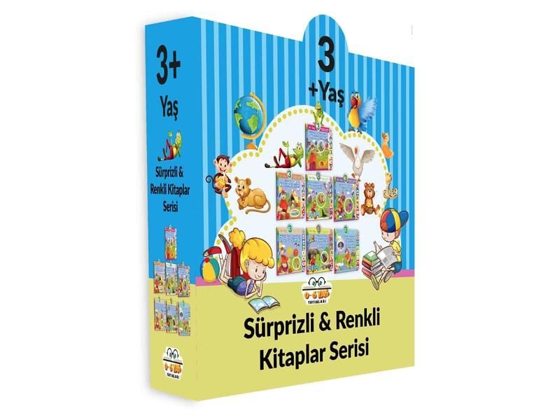 0-6 Yaş Yayınları  Sürprizli Renkli Kitaplar  7 Kitap Set 3+Yaş