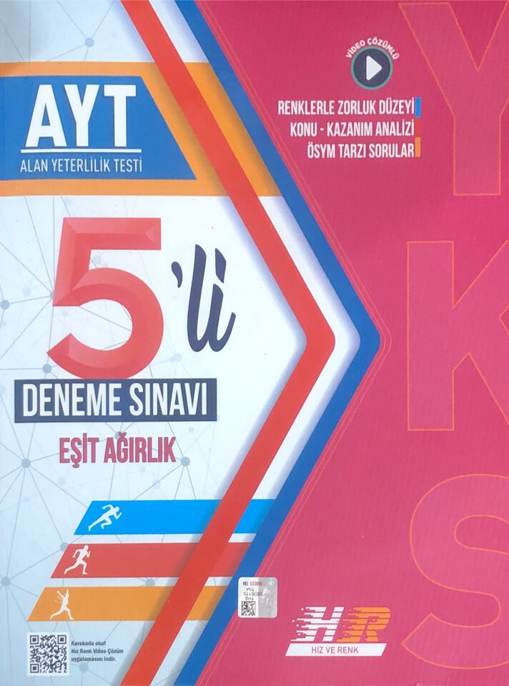 2026 Hız Ve Renk Yayınları Ayt 5'Li Deneme Sınavı Eşit Ağırlık