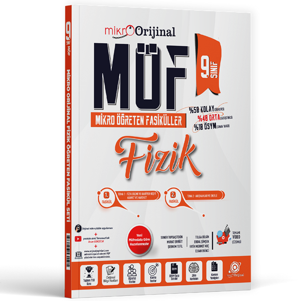 Orijinal Yayınları 9.Sınıf Fizik Mikro Orijinal Möf Fasikül Set