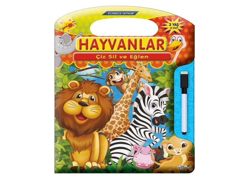 0-6 Yaş Yayınları Çiz Sil Eğlen Hayvanlar