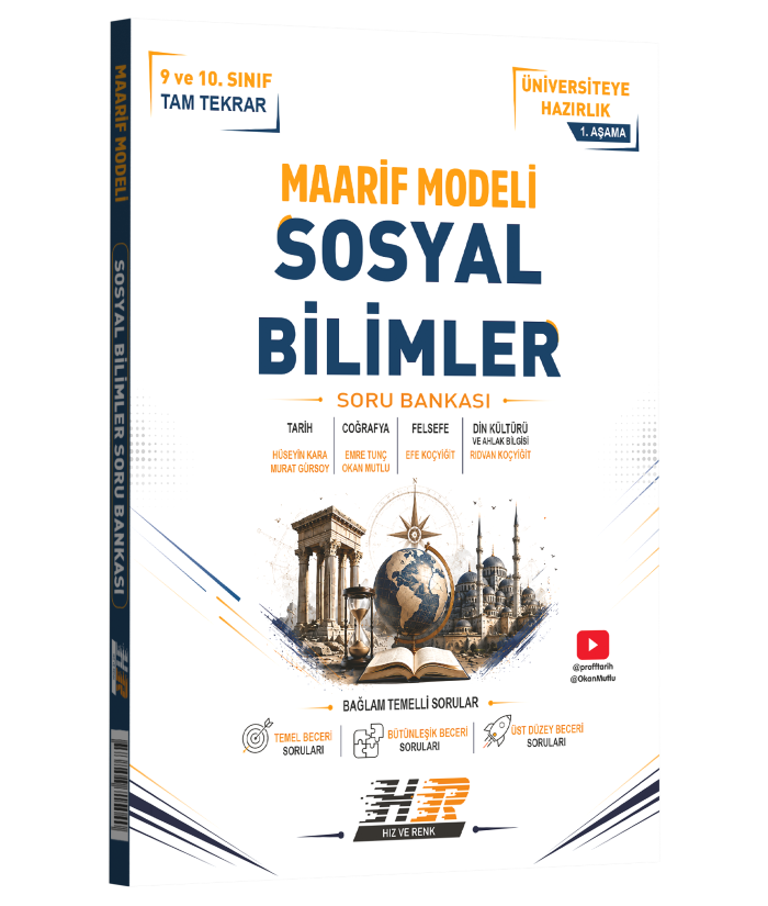 2027 Hız ve Renk Yayınları Tyt Sosyal Bilimler Soru Bankası Maarif Modeli