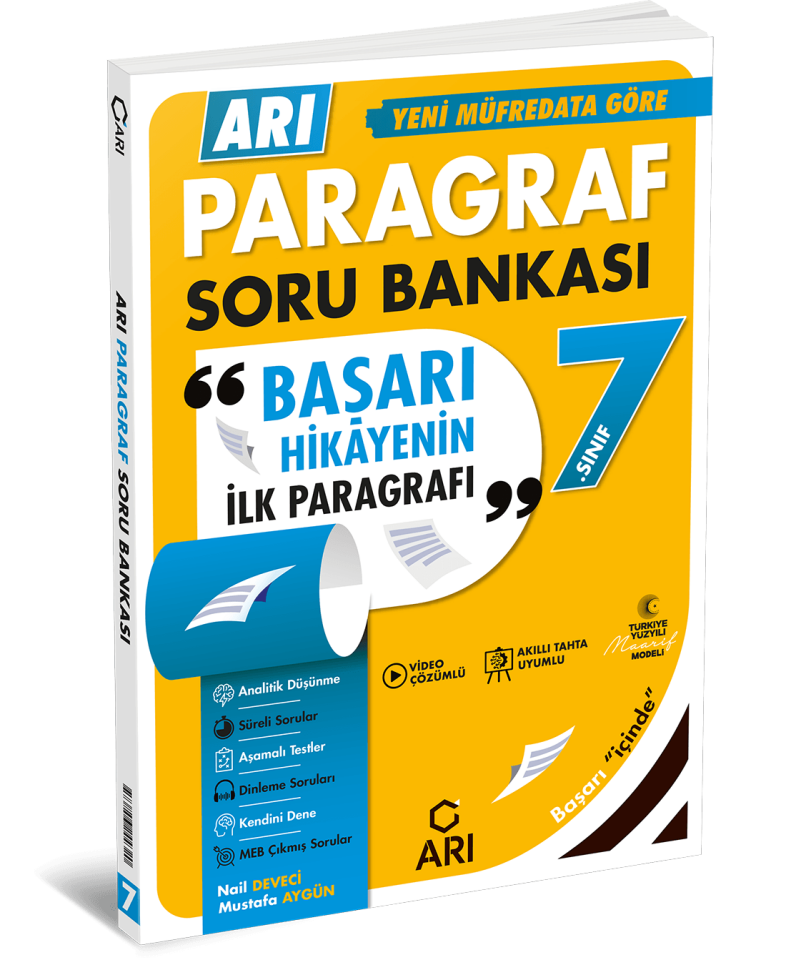 2027 Arı Yayıncılık 7.Sınıf Arı Paragraf Soru Bankası
